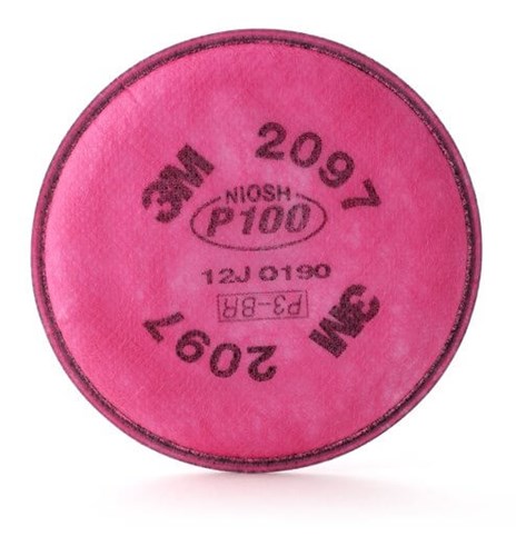 3M™ Particulate Filter 2097/07184(AAD), P100, with Nuisance Level Organic Vapor Relief #70070710945